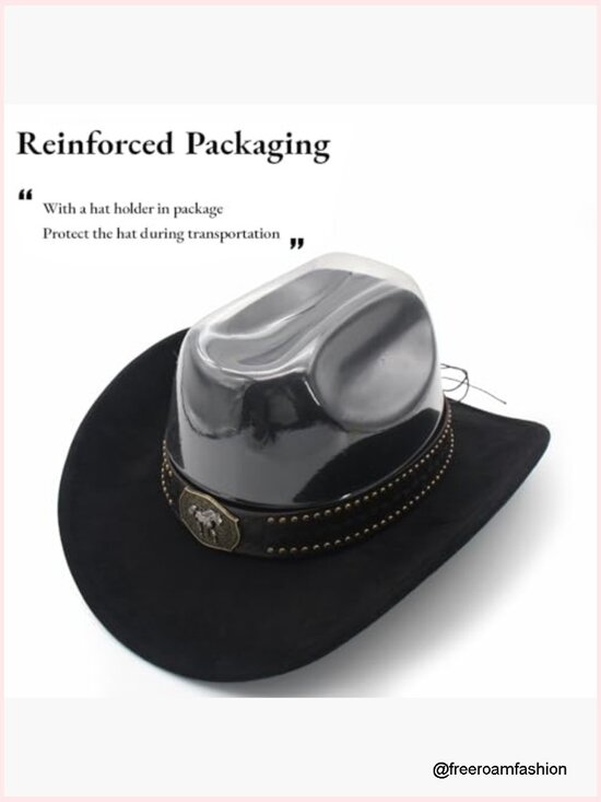 Western Cowboy Hat with Horse Bolo Tie, Suede Cattleman Hat, Unisex
